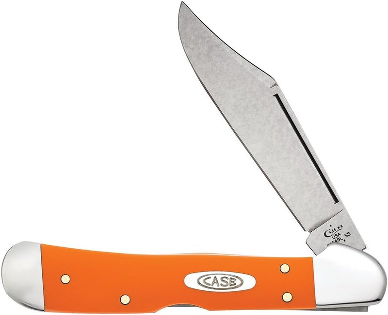 Case XX WR Pocket Knife, ORANGE SYNTHETIC COPPERLOCK ItemNumber 80508 - (41549L SS) Length Closed: 4 1/4 Inches - Image 1